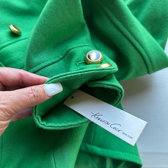 Kenneth Cole New York Vibrant Green Pea Coat - Picture 14 of 14